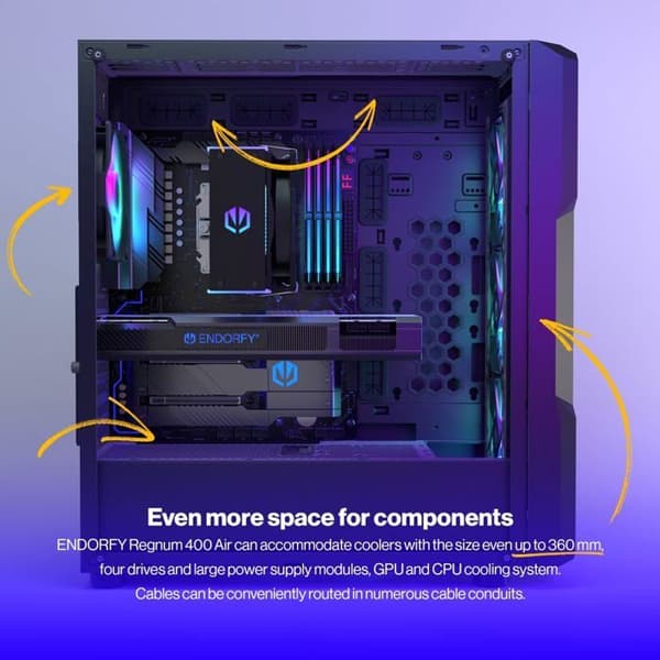 PC-fodral - Endorfy sidopaneler - EY2A009 - Obudowa Regnum 400 ARGB ()