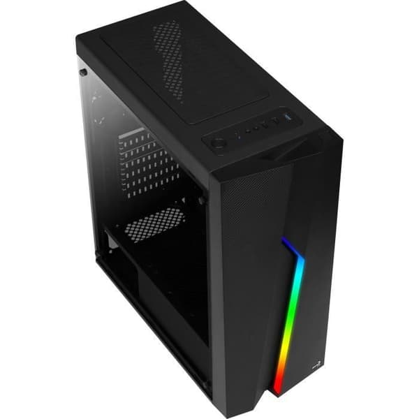 AEROCOOL Bolt PC CASE - Mid Tower - Svart - Med sidofönster - ATX-format (ACCM-PV15012.11)
