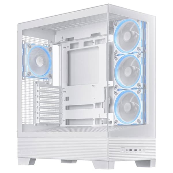 PC Chassi Asus A31 PLUS TG ARGB - Midsize, Härdat Glas, RGB, Vit, ATX/Micro-ATX/Mini-ITX