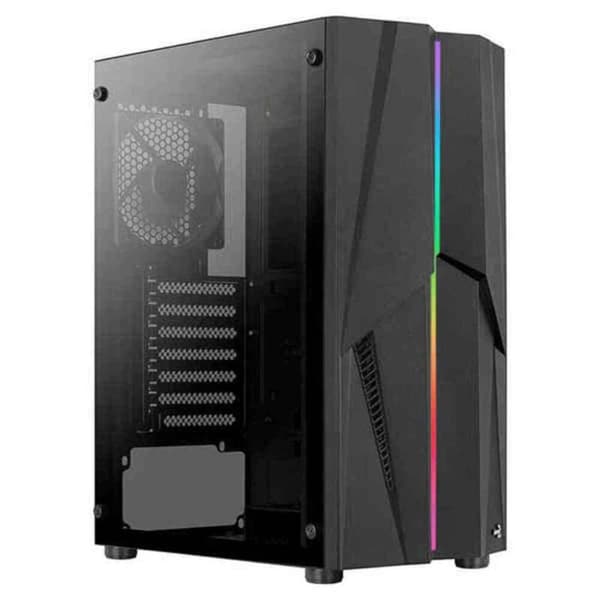 aerocool atx mid tower fall aerocool mecha-g v1 rgb med glaspanel (svart) Svart
