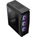 Miniatyrbild 3 av 4: aerocool atx mid tower fodral aerocool aero one frost rgb med glaspanel (svart) svart svart Svart