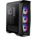 Miniatyrbild 1 av 4: aerocool atx mid tower fodral aerocool aero one frost rgb med glaspanel (svart) svart svart Svart