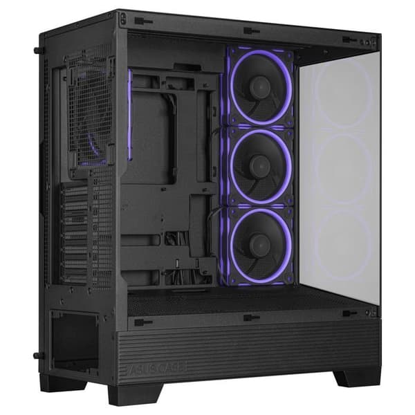 PC-kabinett Asus A31 PLUS TG ARGB - Mellanstorlek, Härdat Glas, RGB, Svart, ATX/Micro-ATX/Mini-ITX