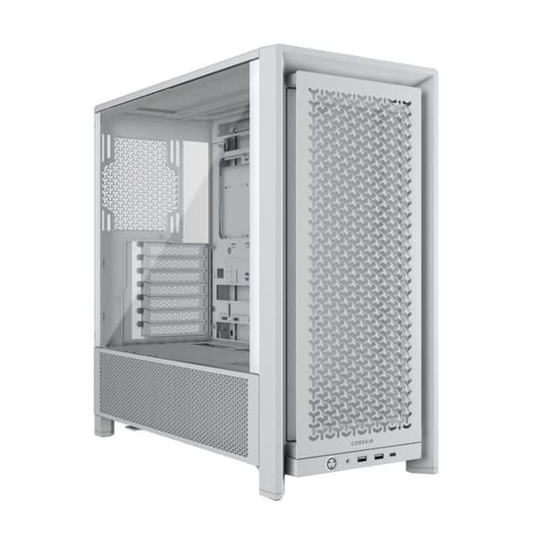 CORSAIR FRAME 4000D Modular ATX-chassi i Mellanstorlek med Hög Luftflöde, InfiniteRail Ventilmontagesystem, ASUS Vit