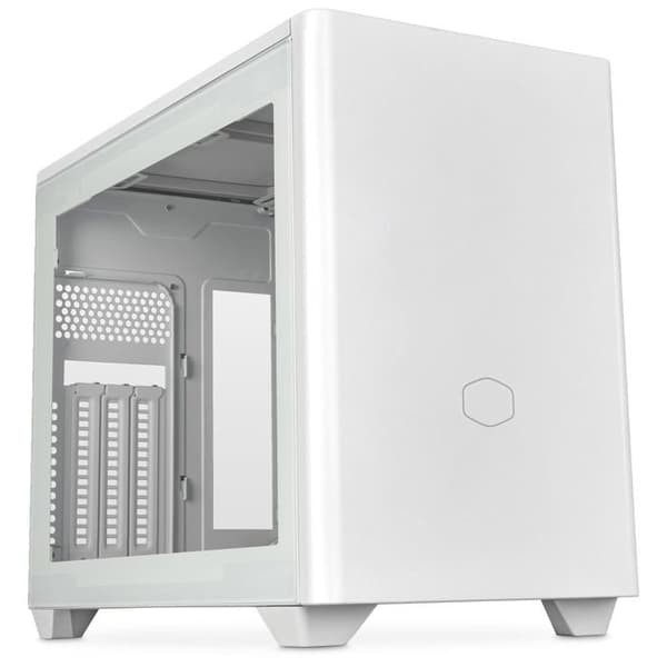 Mini ITX-fodral - COOLER MASTER - MasterBox NR200P V2 - Vit - Panel av härdat glas - AIO-kylning