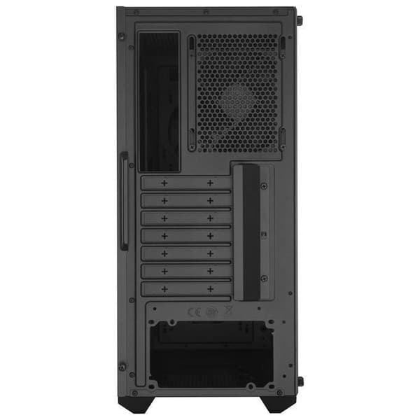 Cooler Master MasterBox K501L - Mid-tower ATX PC-fodral med vinklad ventilation, röd LED-belysning, sidopanel