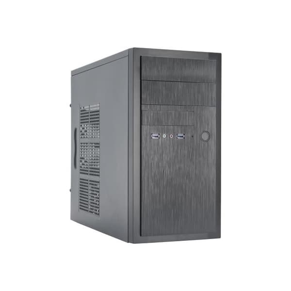 Chieftec Elox Series HT-01B Micro ATX Mini Tower Ingen strömförsörjning Svart USB-ljud Svart