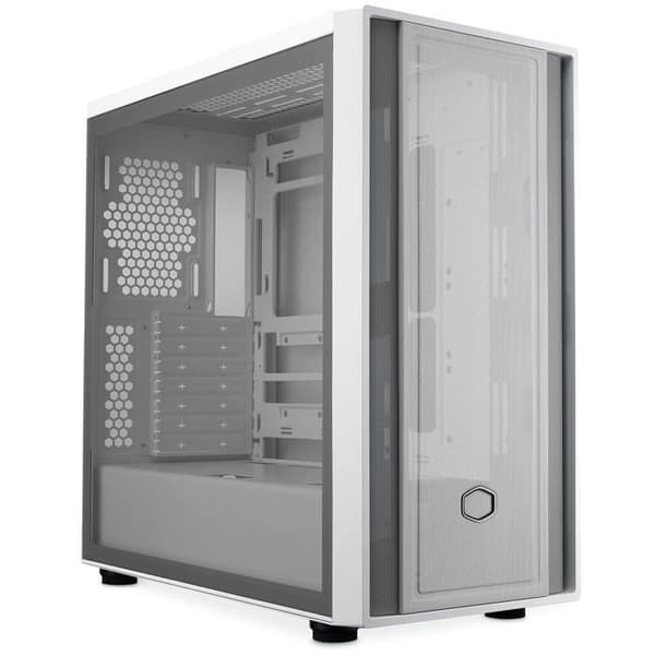 Cooler Master MasterBox 600 White Lite Airflow E-ATX Mid Tower PC-fodral - Stöder MB Back-Connect, 420 mm kylare och upp till