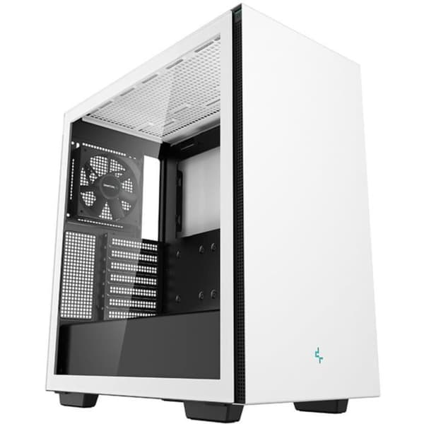 Mid Tower PC-fodral utan strömförsörjning - DEEPCOOL CH510 (Vit) - E-ATX/ATX/Micro ATX - 1x120 mm - USB 3.0/HD Audio - Härdat glas Vit