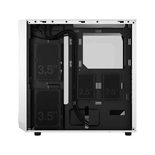 PC-fodral FRACTAL DESIGN Focus 2 RGB White TG Clear Tint