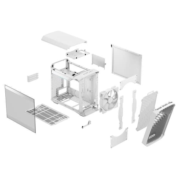 PC-fodral - FRACTAL DESIGN - Torrent Nano RGB Vit TG