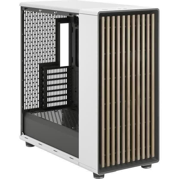 PC-fodral - FRACTAL DESIGN - North XL Kritvit - FD-C-NOR1X-03 - E-ATX - Elegant design av trä och legeringar