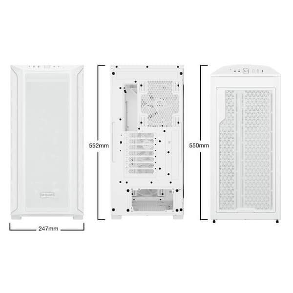 Mellanstorlek chassi - be quiet! - Shadow Base 800 FX - Vit - Elegant design - Optimerad kylning