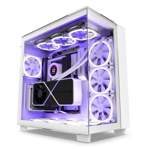 PC-chassi - NZXT - H9 Elite - Vit - Optimal kylning - Härdat glas - 10 fläktar