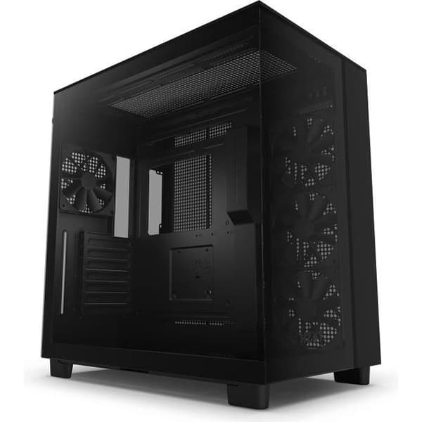 Mellanstor och låda - NZXT - H9 Flow - Färg Svart - Fönster i härdat glas - Modern design Svart