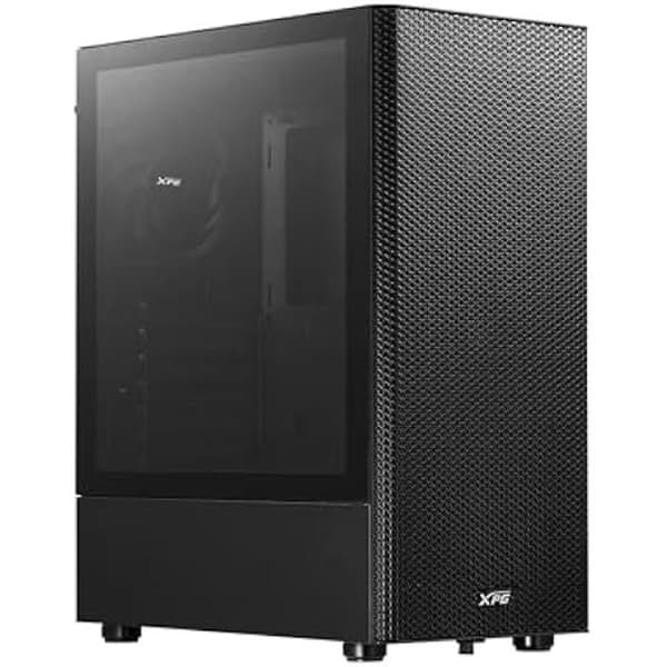 XPG Valor Mesh (Compact ATX Mid-Tow Case, Mesh Front Panel Design, 3 mm härdat glas sidopanel, 4 Svart