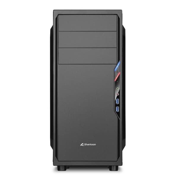 PC-chassi - Sharkoon - VS4-V - Miditårn - ATX - USB/Audio - Svart