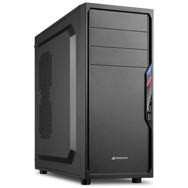 PC-chassi - Sharkoon - VS4-V - Miditårn - ATX - USB/Audio - Svart