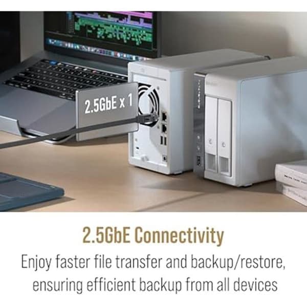 NAS - QNAP - TS-216G - 2 fack - 4 GB RAM - 1x1GbE 1x2,5GbE