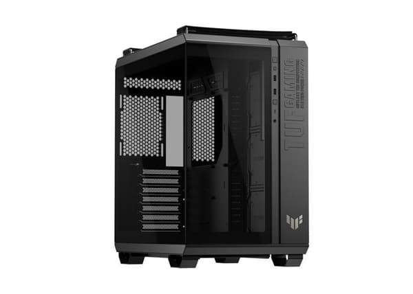 ASUS TUF Gaming GT502 Horizon TG ARGB Svart, Dubbelkammarchassi med panoramadesign och glaspanel, Svart