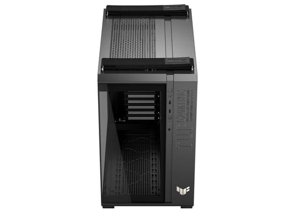 ASUS TUF Gaming GT502 Horizon TG ARGB Svart, Dubbelkammarchassi med panoramadesign och glaspanel, Svart