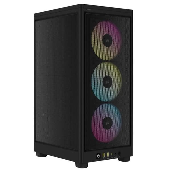 PC-fodral - CORSAIR - iCUE 2000D RGB Airflow - Mini ITX - 3 AF120 RGB SLIM-fläktar ingår - Svart - (CC-9011246-WW)