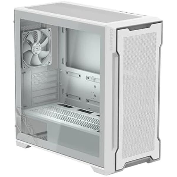 GIGABYTE C102 Glass Ice GB-C102GI Spelhus i härdat glas med 2 stycken 120 mm vita fläktar