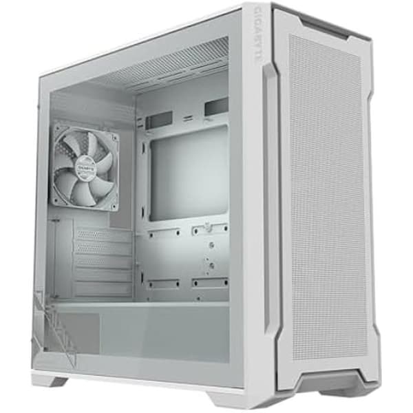 GIGABYTE C102 Glass Ice GB-C102GI Spelhus i härdat glas med 2 stycken 120 mm vita fläktar