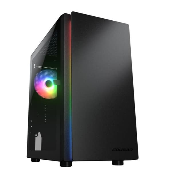 COUGAR Purity RGB ren och snygg ARGB Mini Tower Case - Svart (svart)