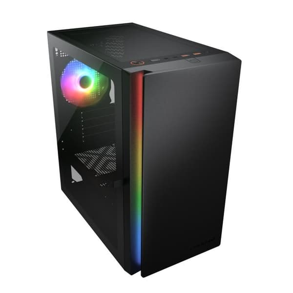 COUGAR Purity RGB ren och snygg ARGB Mini Tower Case - Svart (svart) Svart