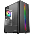 Miniatyrbild 1 av 2: UNYKA Gamingchassi ATX Armor Lumina Svart med frontpanel med ARGB LED-belysning, vertikala kylgaller, panel
