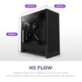 Miniatyrbild 2 av 2: PC-spelfodral - NZXT - H5 Flow - Högt luftflöde - 2 120 mm fläktar ingår - Mid Tower ATX