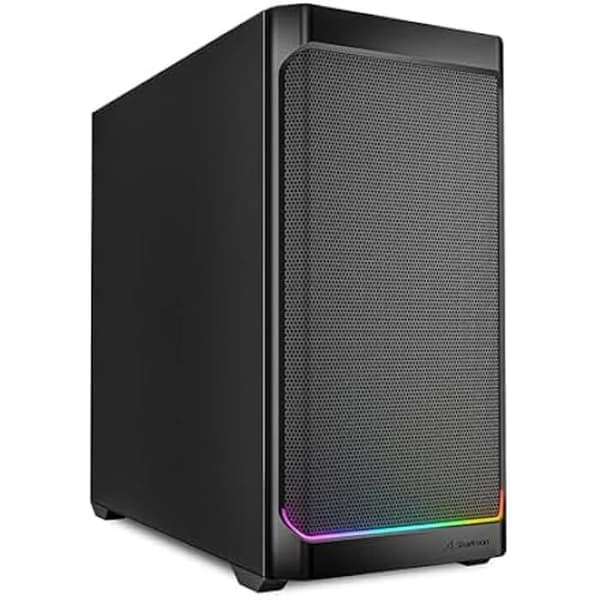 Sharkoon MK4 RGB Stripes Svart, mATX PC Chassi Svart
