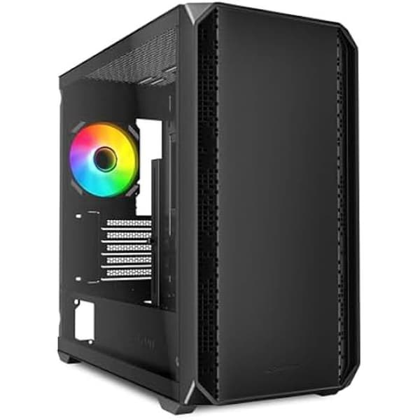 PC-kabinett mATX - SHARKOON - MK2 RGB - Svart - Förinstallerade fläktar - Dubbel radiatorstöd Svart