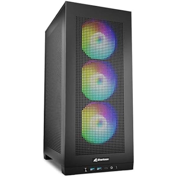 PC-hölje - SHARKOON - Rebel C20 ITX - RGB - Optimal kylning - Kompakt Svart