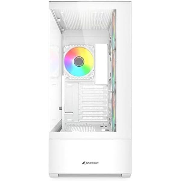 PC-hölje ATX - SHARKOON - AK6 RGB - Härdat glas - 4 PWM LED-fläktar - Stöd för vatten-/luftkylning