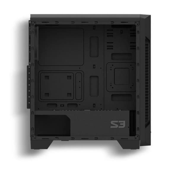 ZALMAN S3 PC CASE - Medium Tower - Svart - Transparent akryl sidodörr - ATX-format (S3BK)