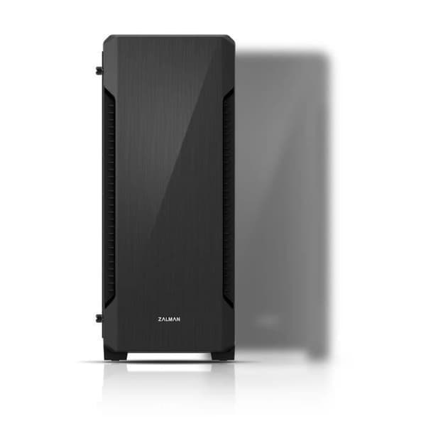 ZALMAN S3 PC CASE - Medium Tower - Svart - Transparent akryl sidodörr - ATX-format (S3BK)