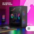 Miniatyrbild 3 av 3: PC-fodral - MARS GAMING - MC-CORE - Ultrakompakt - 2x 120 mm FRGB-fläktar - Metal-Mesh Design