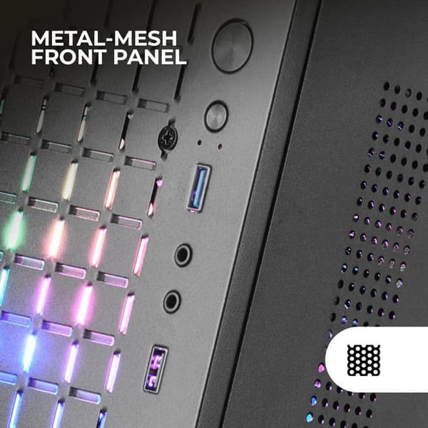 PC-fodral - MARS GAMING - MC-CORE - Ultrakompakt - 2x 120 mm FRGB-fläktar - Metal-Mesh Design