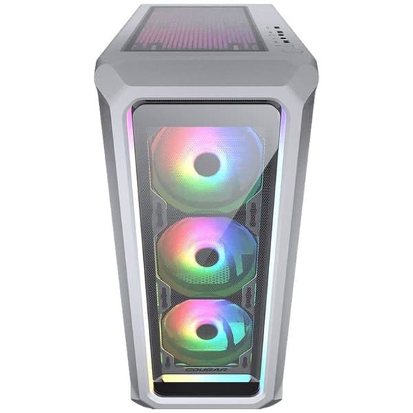 Spelarbetslåda - Cougar Gaming - ARCHON 2 RGB VIT - Inkluderar 3 ARGB-fläktar - Kristallklart härdat glas