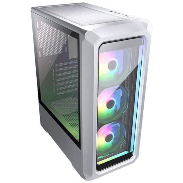 Spelarbetslåda - Cougar Gaming - ARCHON 2 RGB VIT - Inkluderar 3 ARGB-fläktar - Kristallklart härdat glas