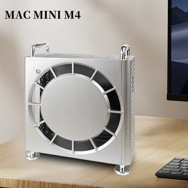 INF Beskyttende etui og stativ til Mac mini M4/Pro Sølv
