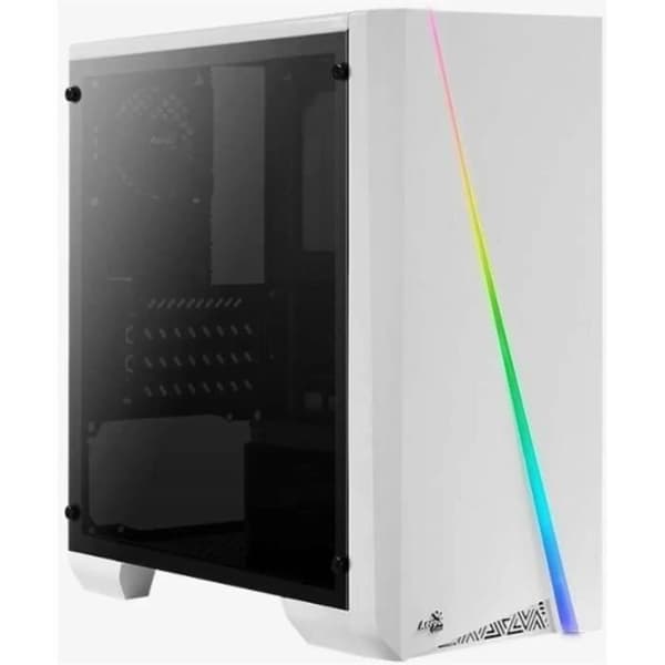 AeroCool Cylon Mini-G RGB Micro Tower ATX Chassi med glaspanel (Vit)
