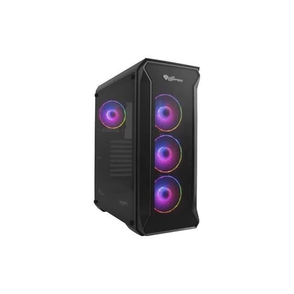 Genesis Case Irid 505 ARGB midi-tornfodral (USB 3.0) - Natec Svart, Transparent