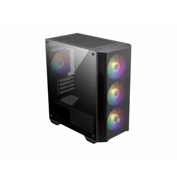MSI MAG FORGE M100A PC Chassi - Mikro Turret - Svart, Transparent - 3x 120 mm fram, 1x 120 mm bak