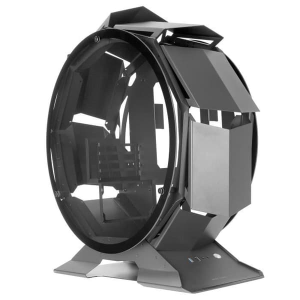 Mars Gaming MCORB Svart, Micro-ATX XL Gaming PC-fodral, anpassad cirkulär design, härdat dubbelglas