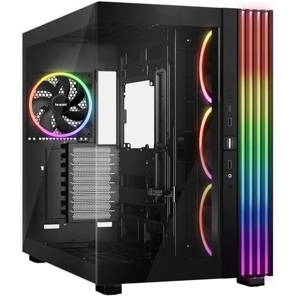 E-ATX Chassi - BE QUIET - Light Base 900 FX RGB - Glaspaneler - RGB-belysning - Vattencooling Svart