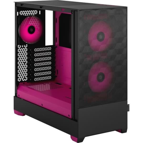 FRACTAL DESIGN - Pop Air RGB Magenta TG - PC-fodral - Magenta (FD-C-POR1A-03) Svart, Magenta