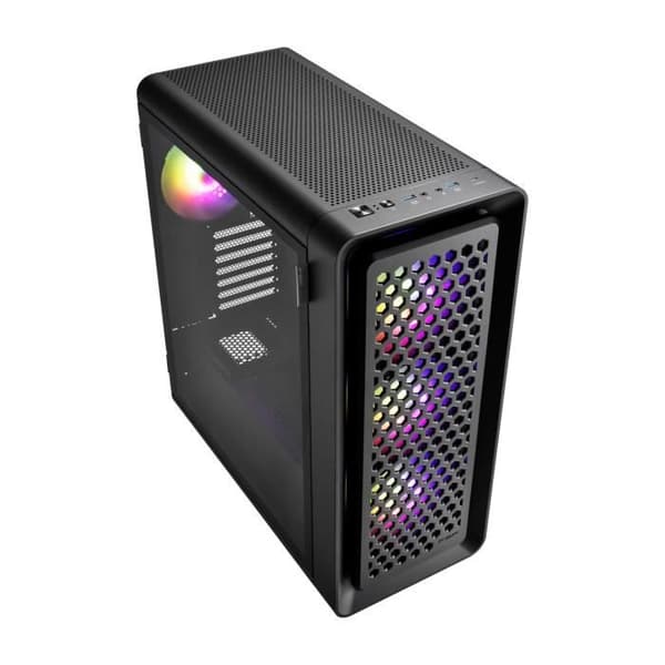 FSP CUT593P PRENIUM Tower PC-fodral Svart - 3x 140 mm fram, 1x 140 mm bak